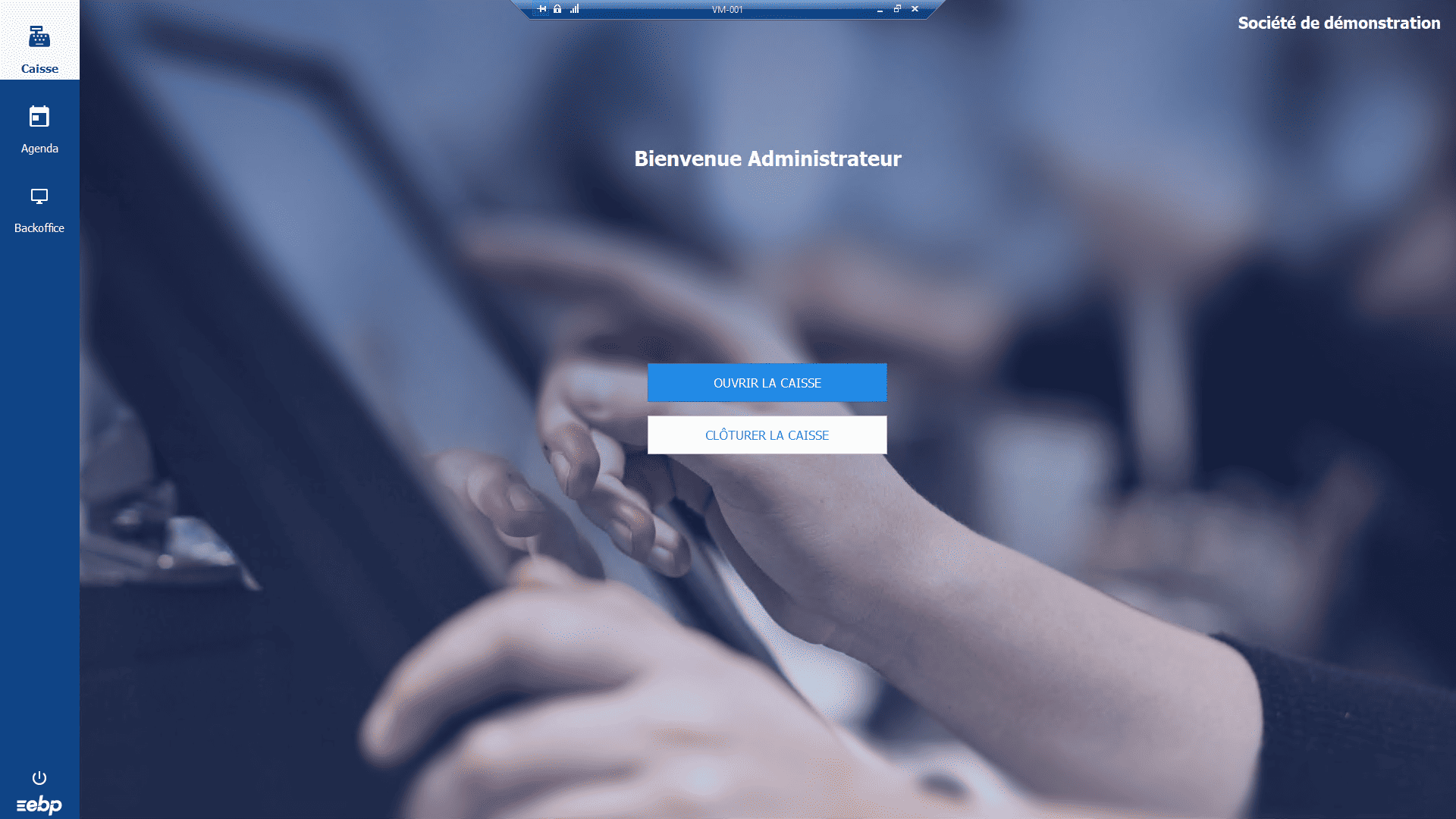 Capture de la page d'accueil du Point de vente